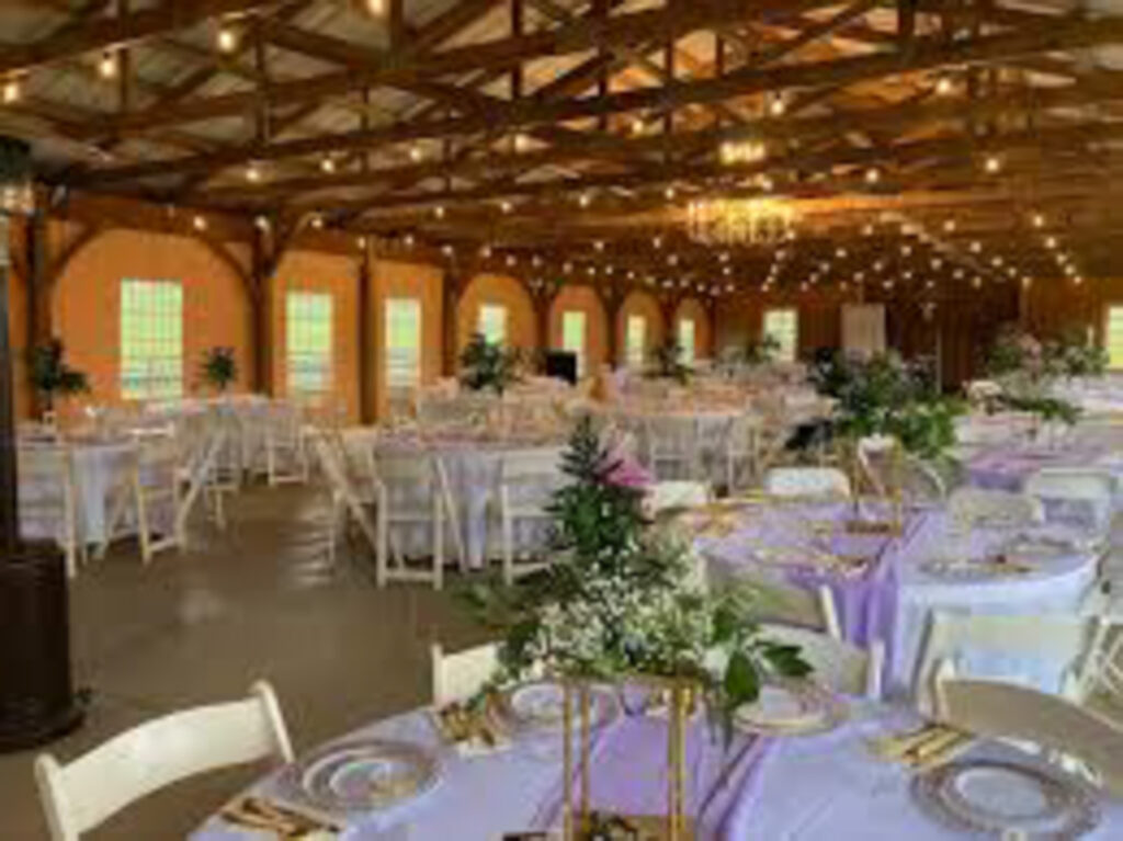 reception layout at Events at Old Path Farm in Gaffney, South Carolina