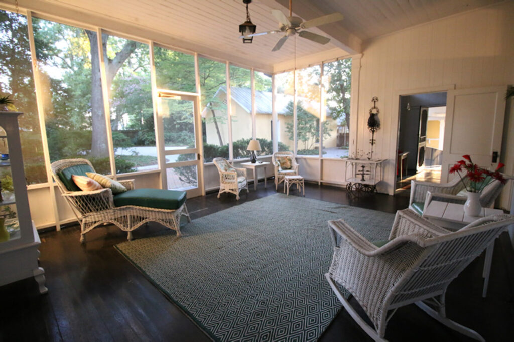 sunroom at The Banker's House in Shelby, North Carolina